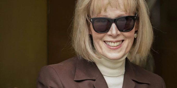 Die Autorin E. Jean Carroll im Fall gegen Donald Trump. Donald Trump Case