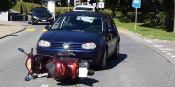 Heiden: Personenwagen kollidiert mit Motorrad
