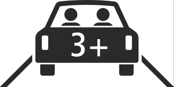 Das neue Symbol für Carpooling, das der Bundesrat veröffentlicht hat. Carpooling Fahrgemeinschaft Bundesrat