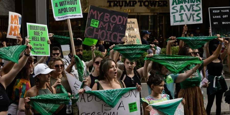Demonstration in New York für das Recht auf Abtreibung