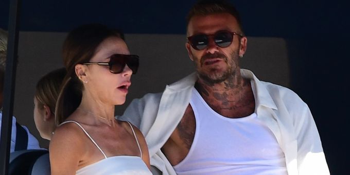 Victoria Beckham und David in den Ferien. victoria beckham