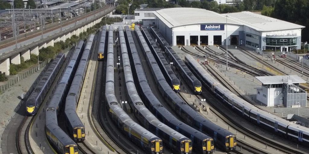 A rail strike in Great Britain brought rail traffic to a standstill again