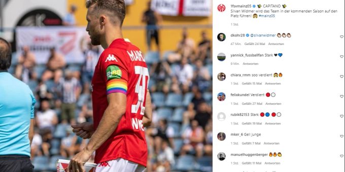 Silvan Widmer führt 1. FSV Mainz 05 in Zukunft als Captain aufs Spielfeld. 1. FSV Mainz 05
