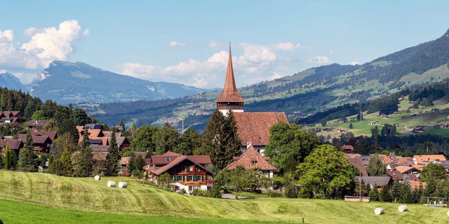 Die evangelisch-reformierte Kirche von Frutigen.