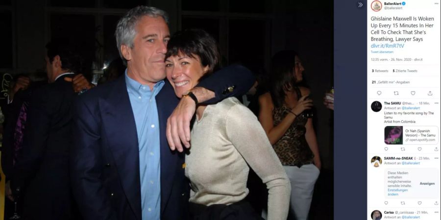 Jeffrey Epstein Ghislaine Maxwell