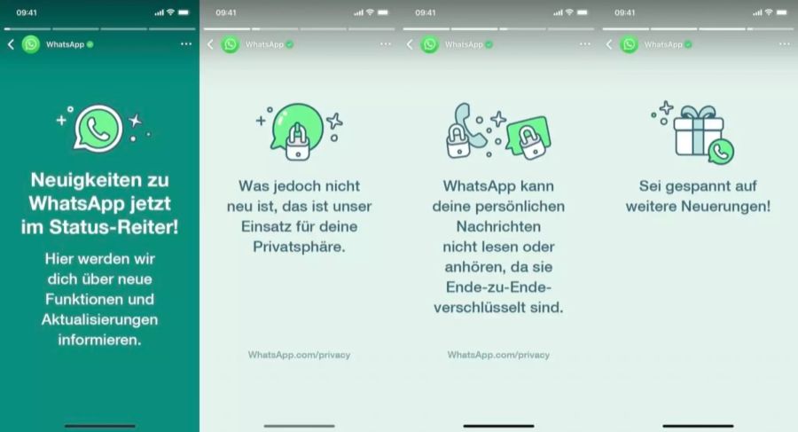 WhatsApp Status Meldung