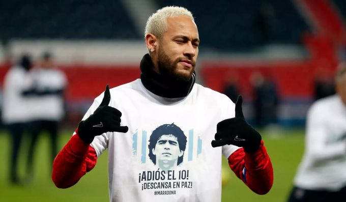 Auch Neymar und PSG gedenken Diego Maradona. Diego Maradona Neymar