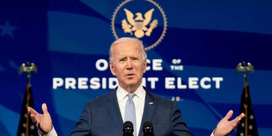 Joe Biden bei seiner Ansprache in Wilmington