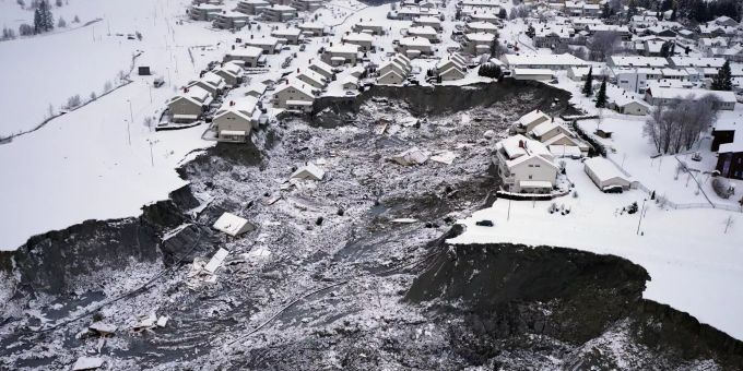 In Norwegen - Neue Suche nach Vermissten von Erdrutsch
