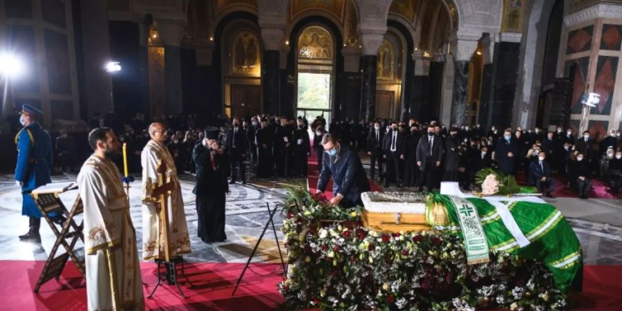 An der Beerdigungsfeier nahm auch Präsident Vucic teil