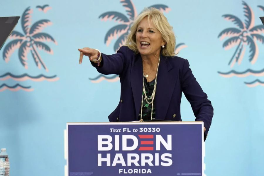 Jill Biden bei einem Wahlkampfauftritt in Florida.