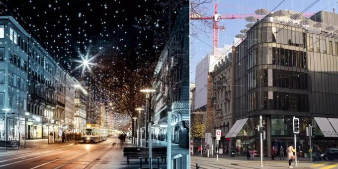 Es werde Licht - Weihnachtslämpli hängen schon an Zürcher Bahnhofstr.