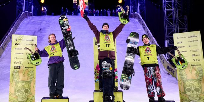 Jonas Bösiger gewinnt den Weltcup-Auftakt im Big Air in Chur. Big Air Chur