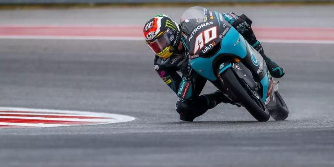 Darryn Binder beim Moto3-Rennen auf dem Circuit Of The Americas. Darryn Binder
