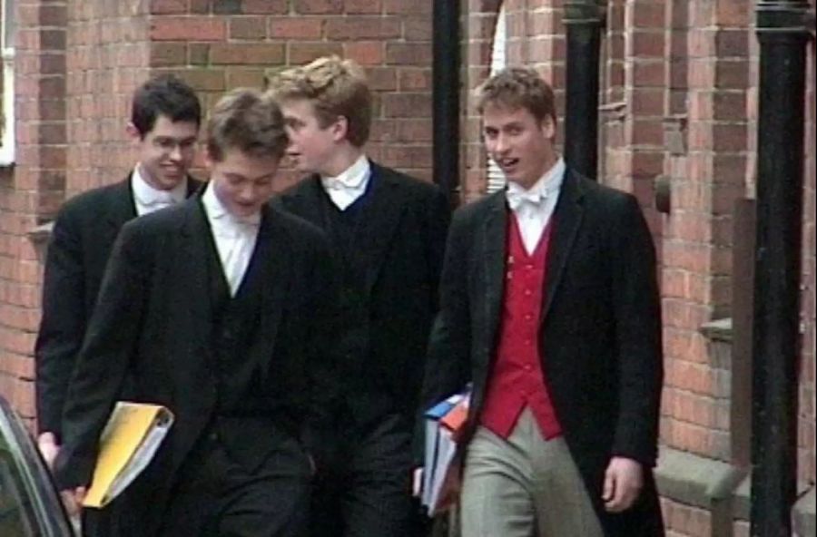 Prinz William am Eton-College im Jahr 2000.