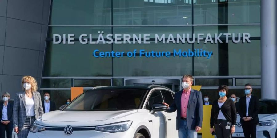 Der ID.4 ist das zweite vollelektrische Modell von Volkswagen. Foto: Robert Michael/dpa-Zentralbild/dpa