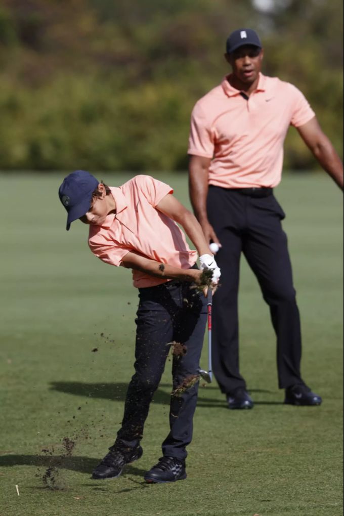 Tiger Woods un sein Sohn in Orlando. Tiger woods