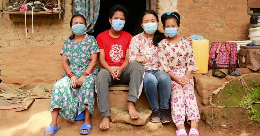 Familie in Nepal