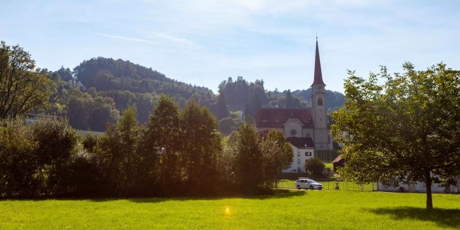 Blick auf die Pfarrei St. Margrethen.