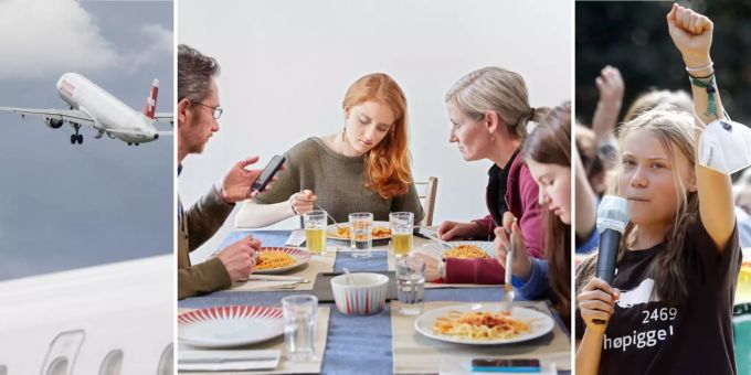 Familien-Gstürm - Kinder weigern sich wegen Klima, in Ferien zu fliegen