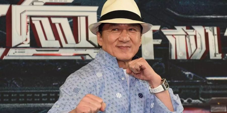 Der Schauspieler Jackie Chan - «Doppelagent» des Kinos. Foto: Dan Himbrechts/AAP/dpa