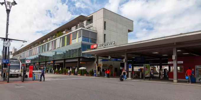 Der Bahnhof in Frauenfeld. Der Bahnhof in Frauenfeld.