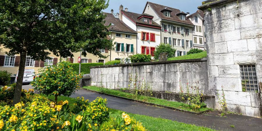 Die alten Befestigungsanlagen rund um Solothurn in der Nähe des Baseltors.