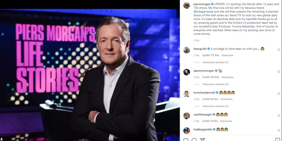 Piers Morgan ist bekannt für seine schonungslose Art.