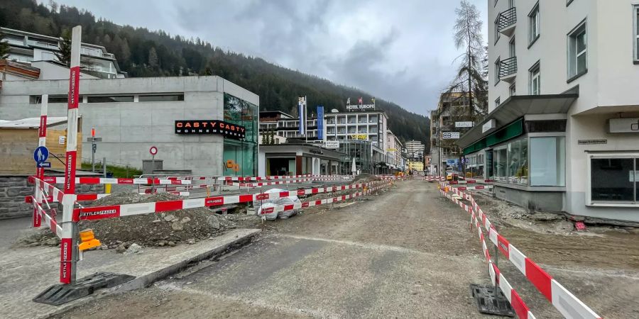 Stadtzentrum Davos.