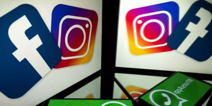 Logos von Facebook, Instagram und Whatsapp Logos von Facebook, Instagram und Whatsapp