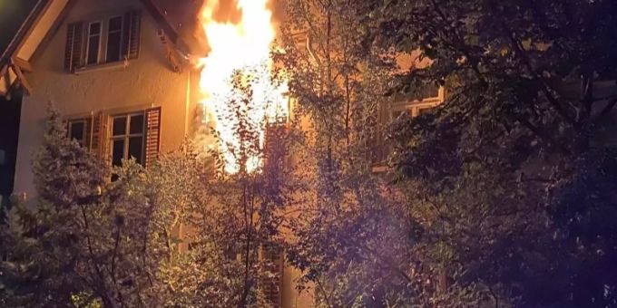 Ein Brand in Schaffhausen. Schaffhausen Brand