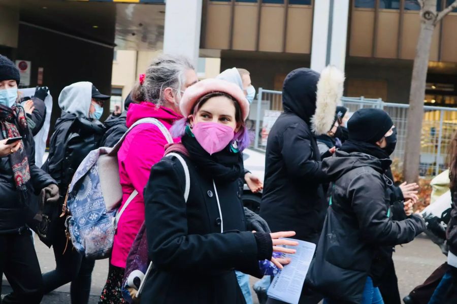 Auch Anna Rosenwasser, bekannte Aktivistin, war an der Demo mit dabei.