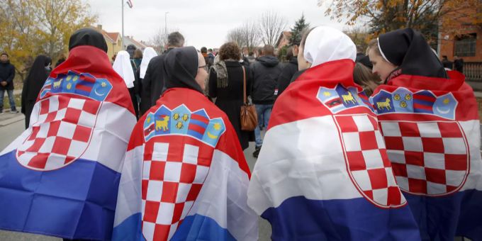 Gedenkzeremonie in Vukovar. vukovar