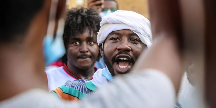 Anti-coup protest in Sudan