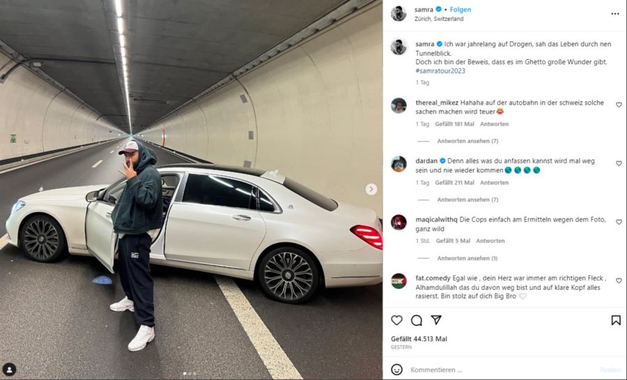 Rapper Samra sorgt für einen Skandal.