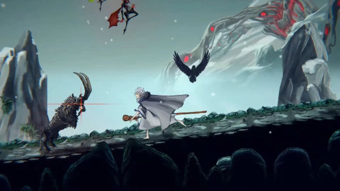 In «Helvetii» bekämpft man Kreaturen im Side-Scroller-Modus. swiss game awards