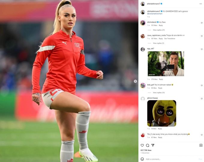 Alisha Lehmann im Einsatz mit der Schweizer Nati. Alisha Lehmann Schweizer Nati