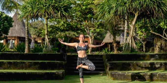 Woman Yoga Tree Position