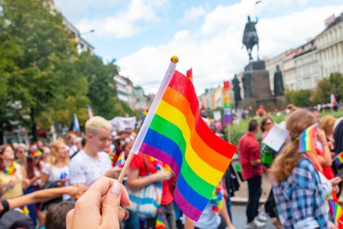 Gay Parade in Prag.