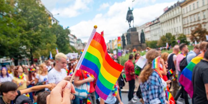 Gay Parade in Prag.