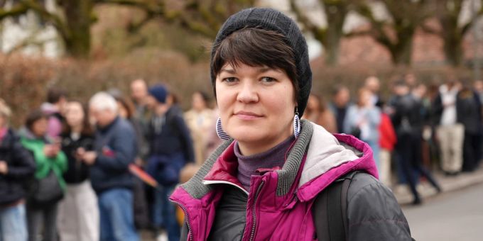 Stimmzettel soll nicht für Wladimir Putin zählen: Polina Petushkova hat ungültig gewählt. Polina Petushkova Wladmir Putin