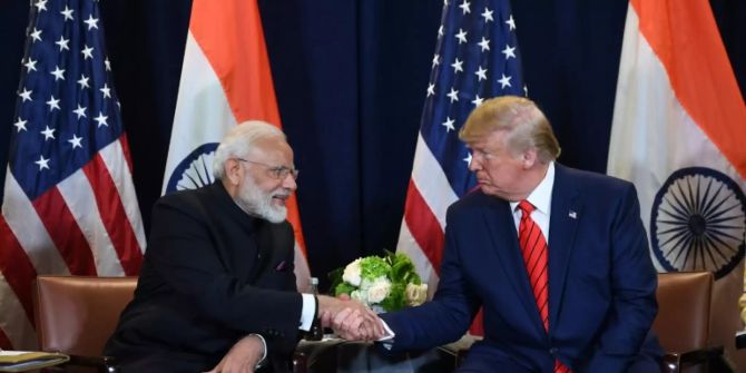 Trump (r.) und Modi
