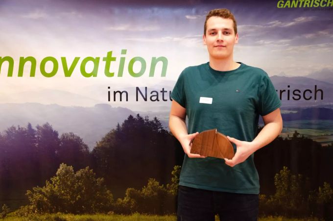 Adrian Wenger gewinnt den Innovationspreis Gantrisch 2020 in der Kategorie Zukunft. innovationspreis