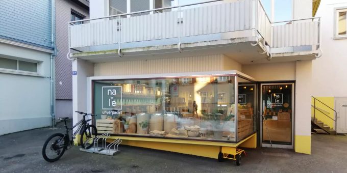 Der Unverpackt-Laden na-le an der Hauptstrasse 12 in Einsiedeln. na-le Einsiedeln