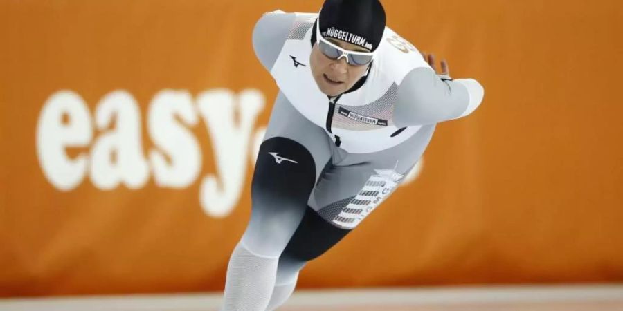 Hat beim Massenstart den achten Platz geholt: Claudia Pechstein. Foto: Peter Dejong/AP/dpa