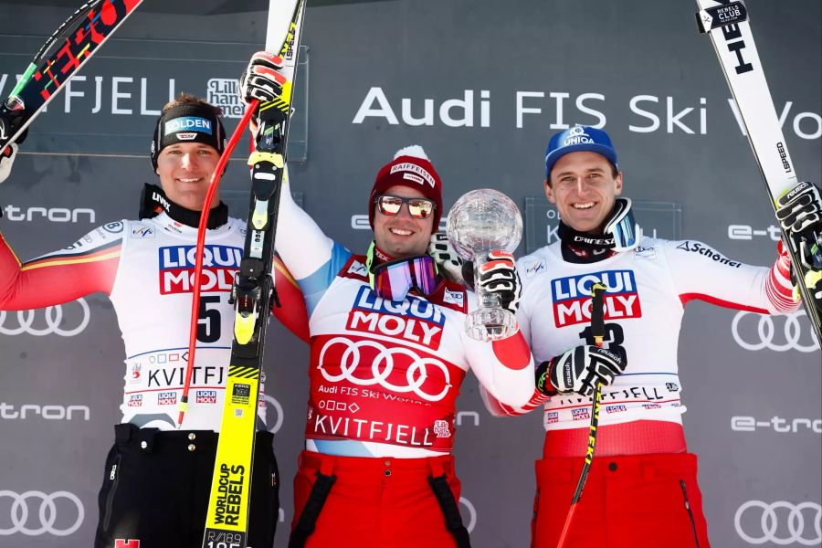 Beat Feuz gewinnt die Abfahrts-Kugel und ist bester Schweizer im Gesamtweltcup.