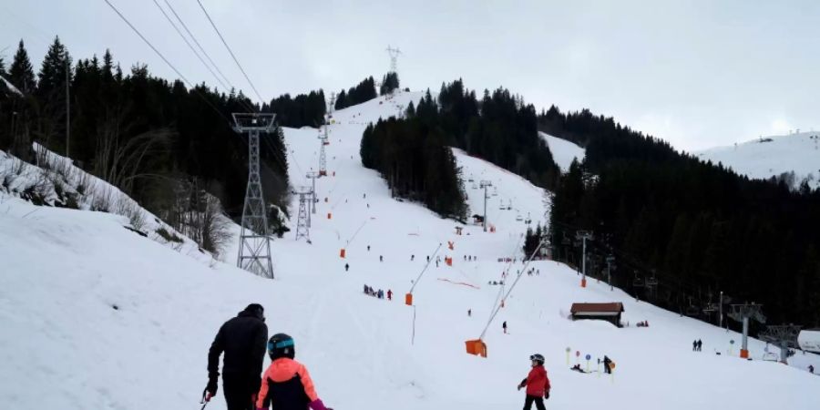 Skifahrer in Frankreich