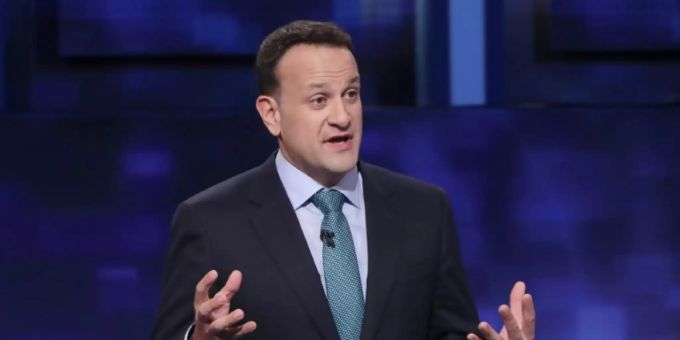 Varadkar in einer TV-Debatte am 4. Februar Varadkar in einer TV-Debatte am 4. Februar