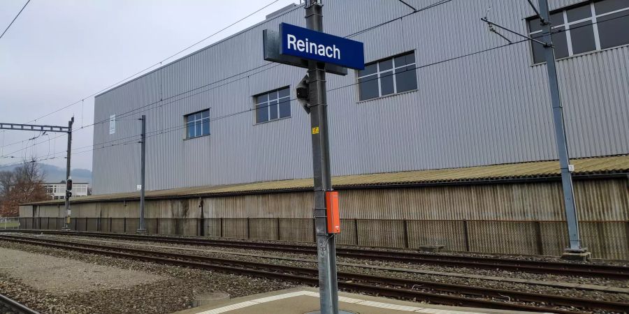 Der Bahnhof in Reinach (AG).