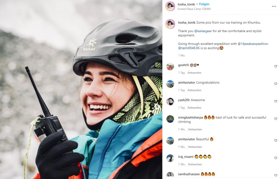 Antonina Samoilova hat den Mount Everest bestiegen.